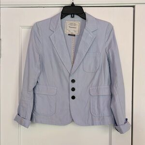 Anthropologie Cartonnier Blue and White stripe Bkazer